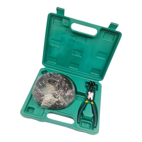 Engine Steel Piston Rings Removal Tool Set with 14 Coils Configuration and Portable Case for Engine Maintenance Professional Grade Piston Rings Clamp for Mechanics