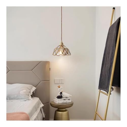 Lampe suspendue géométrique en verre et laiton avec base E27 - 7