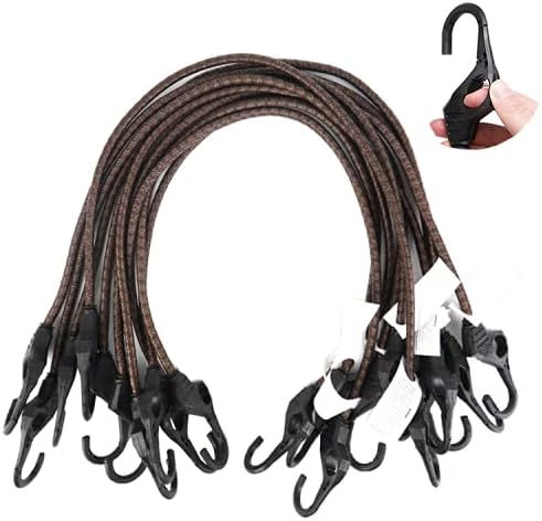 XSTRAP STANDARD 10PK Bungee Cords 32-Inch heavy duty bungee cords with hooks, Ideal for Outdoor, Tarp Covers, Canvas Canopies, Motorcycle, Luggage Rack, Cargo