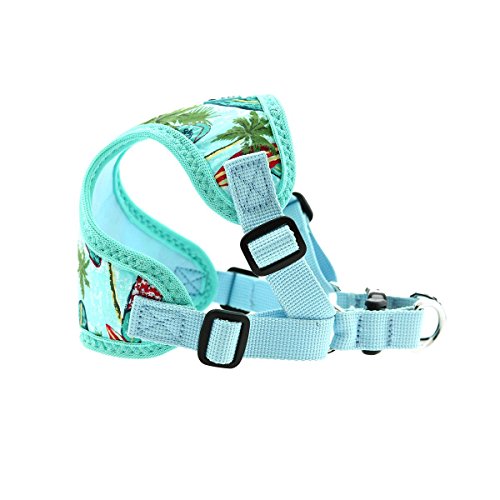 Doggie Design Wrap And Snap Choke Free Dog Harness (Surfboards And Palms, M) #TOP3