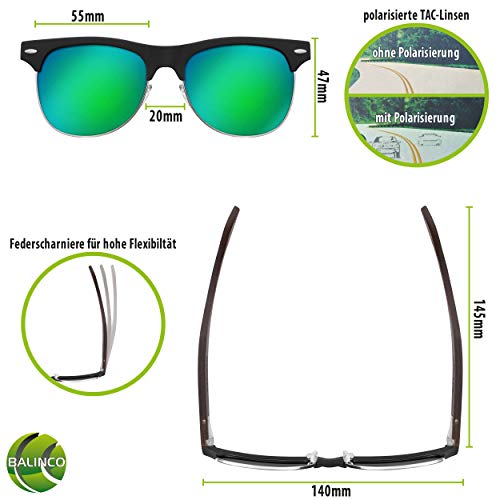 Gafas de sol de madera Balinco con estuche de regalo incluido para ocasiones especiales 5