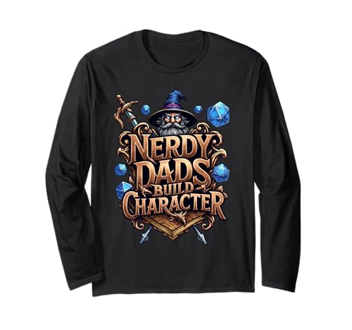 Nerdy Dads Build Character Funny RPG Dice Tabletop Gamer ����T�V���c