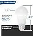 Viribright 100W Equivalent LED Light Bulbs, Daylight (6500K) 13W A19, Medium Screw (Edison) Base, 1500 Lumens, Dimmable, General Purpose, UL Listed, (4-Pack)