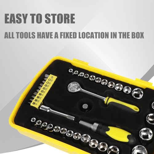 Set de herramientas combinado 41 piezas con estuche amarillo miniatura 5