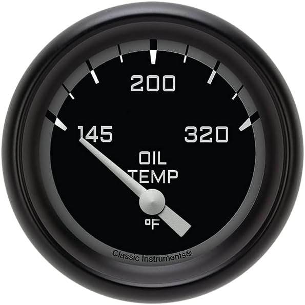 Classic Instruments AX228GBPF AutoCross Gray 2-5/8" Oil Temperature Gauge