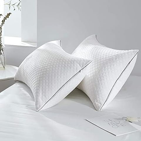 GOHOME Queen Size Fluffy Pillows Set Cover