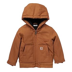 Carhartt Chaqueta de lona con capucha y cremallera para hombre