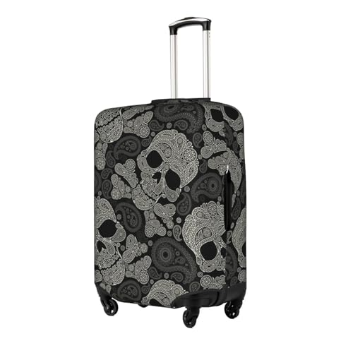 Skull Printed Luggage Cover Elastic, Washable, Universal Fit 18-32 Inch Travel Suitcase Cover Easy To Identify2