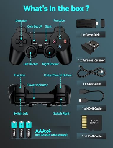 Dolsao M8 2024 Newest 20000+ Games Retro Game Console Video Gaming: Hdmi Game Stick 4K Mini Nes Classic Edition System Emulator De Videojuegos 2.4G Wireless Plug And Play thumb #5