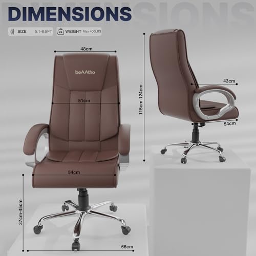 beAAthoยฎ Berlin Orthopedic Boss Chair with 3-Years Warranty B-Brown - Image 3