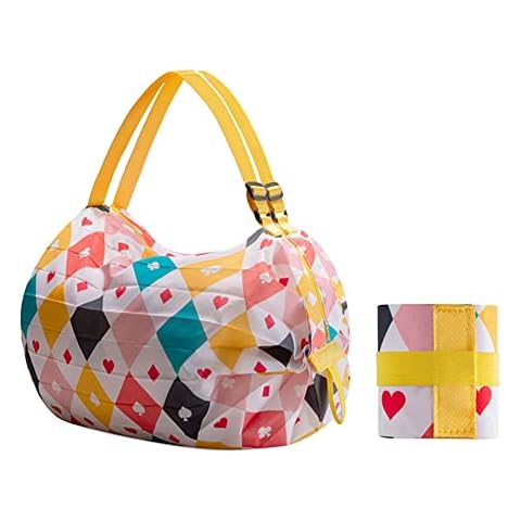 Portable Foldable Shopping Bag Cloth Bag Tote Bag Multipurpose Storage Bag Travel Shoulder Bag Portable Shopping Bag Cover