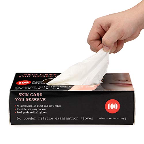 JOSEKO Disposable Medical Gloves Clean Gloves - Lot of 100 Gloves … white m