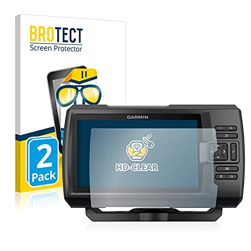 BROTECT Protector Pantalla para Garmin Striker Plus 5cv Protector Transparente (2 Unidades) Anti-Huellas