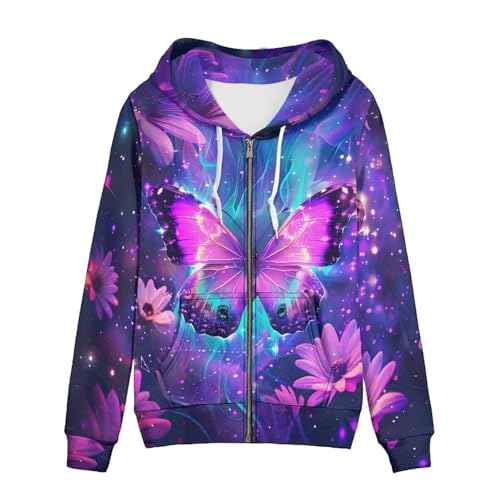 JEOCODY Novelty Full Zip Hoodie Athletic Slim Fit Long Sleeve Sweatshirt for Women
