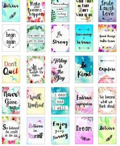 Encouraging Words - 82351 - Ceramic Decal - Enamel Decal - Glass Decal - Waterslide Decal - 3 Different Size Sheet (Images) to Choose from. Choose Either Ceramic (Enamel) or Glass Fusing Decals