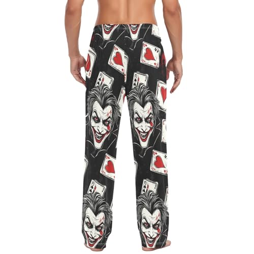 Mens Pajama Pants Pajama Bottoms Lightweight Basics Sleep Pj Lounge Pant Cartoon Joker Cards pattern3