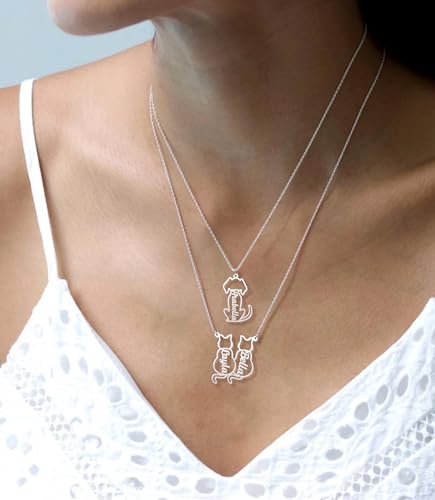 Custom Cat Name Necklace Gold Plated Personalized Dog Pet Nameplated Neckalces for Women Cute Animal Gift for Girls4