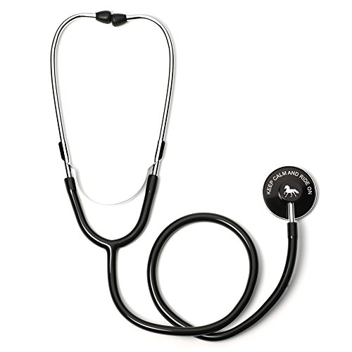 Keep Calm and Ride On Horse Single Head Stethoscope (Black)