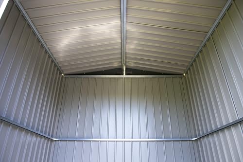 Image of Arrow Shed Elite 12' x 14' Tall Outdoor Steel Storage Shed with High Gable and Lockable Doors Storage Building, Anthracite