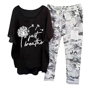 Briskorry Damen Camouflage Lounge Set