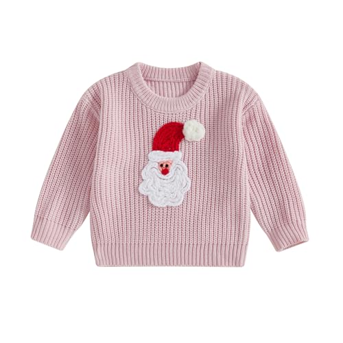 Christmas Baby Girl Boy Outfit Santa Claus Long Sleeve Knit Sweater Toddler Infant Newborn Sweatshirt Pullover