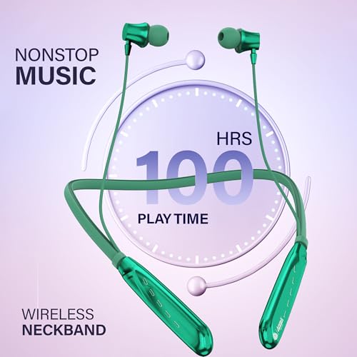 Image of AROMA NB119 Tronix Upto 100 Hr Playtime*,ENC,Fast Charging,Dual Pairing Neckband Bluetooth