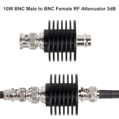 xrds -rf 10w 3db bnc male to female coaxial rf attenuator 50 ohm signal reduction testing amp telecommunications