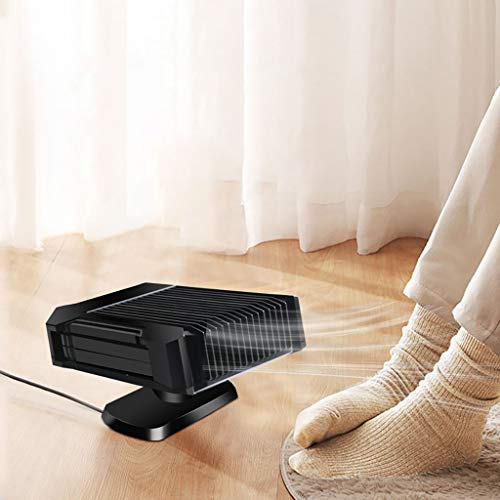 Jinjin 12V Portable Car Heater Car Windshield Heating Defroster Winter Snow Defroster Heater Indoor Electric Space Heaters (Black)