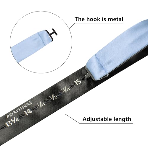 Image of Dubulle Self Tie Bow Ties and Lapel Pin for Men Paisley Solid Mens Bowtie and Handkerchief Cufflinks Set Wedding
