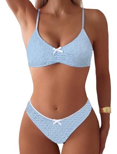 ZAFUL Damen-Bikini-Set mit überkreuzten Spaghettiträgern,...