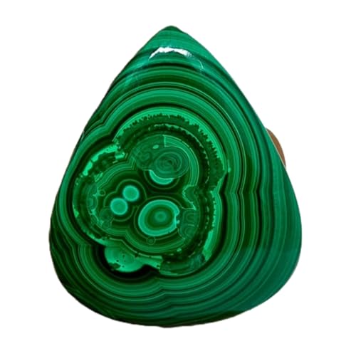 Pierre malachite naturelle poire 44x36mm pour réparer ou créer un pendentif DIY