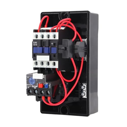 Fockety Magnetic Electric Motor Starter, 2.2KW Single Phase 220/230V 4KW 9‑13A IP55 Electric Motor Switch Motor Starter Overload