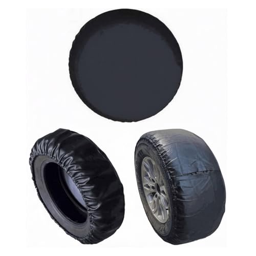 Image of Black Spare Tire Cover, Spare Wheel Cover for Honda CR-V, Suzuki, Toyota, Ford, Buick, Chevrolet, GMC Cars & SUVs Tire Cover Protector (S: 205 /75R15, 215 /60R16, 215 /55 /R17)