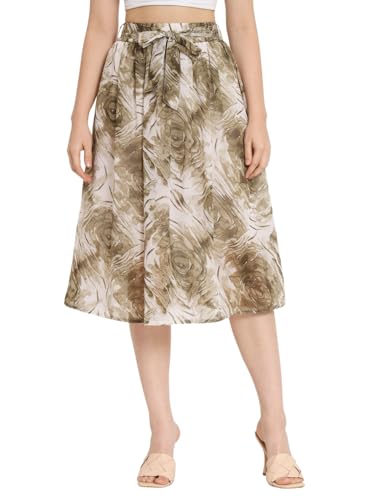 Image of NUEVOSDAMAS Women Floral Printed Midi Skirt