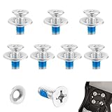 Udbrud 16-teiliges Snowboard Bindungsschrauben Set, Edelstahl Schraubenset M6x17mm mit Unterlegscheiben, Ski-Montageschrauben Zubehör Befestigungsschrauben Festes für Sport Snowboard Ersatzteile