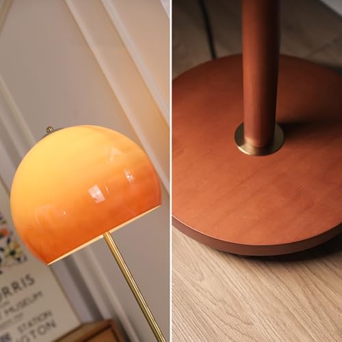Lámpara de pie de madera maciza con diseño artesanal wabi-sabi y acabado elegante 3