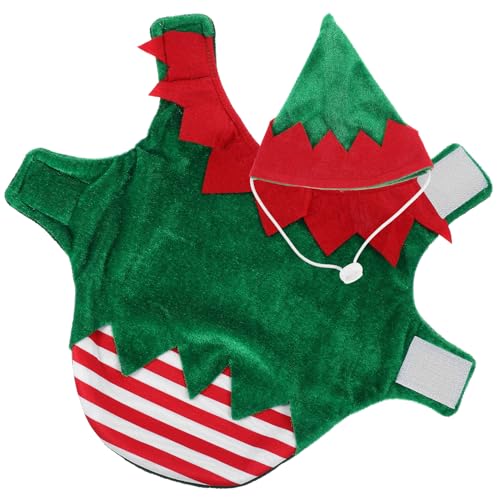 Disfraz de Navidad para Cachorro Verde para Perro Talla S