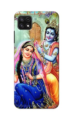 Image of Printed Hard Back Cover Case for Samsung Galaxy A22 5G | A22s 5G | Samsung F42 5G Back Cover (Radha Krishna) -1803