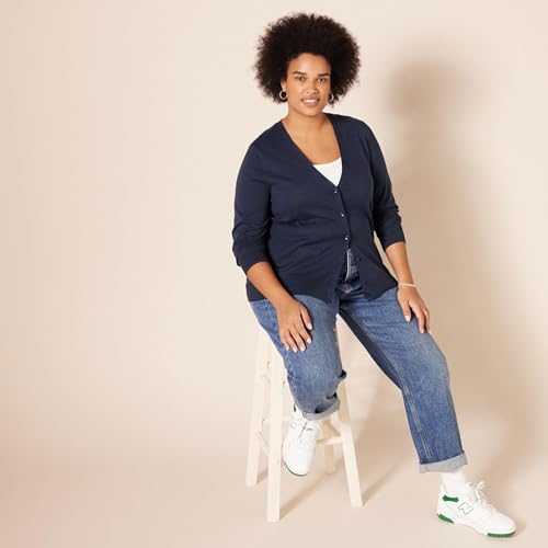 Amazon Essentials WAE35007FL18-NAV-XL Women'S Lightweight V-Neck Cardigan Sweater thumb #7
