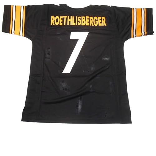 Generic Ben Roethlisberger Black Jersey Stitched Custom Football New No Brand/Logos (US, Alpha, XX-Large, Regular, Regular, Black)