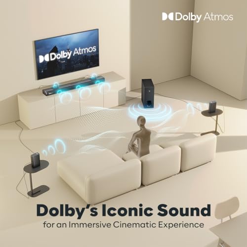 Image of GOVO GOSURROUND Max1600 | 5.1.2 Channel, 650W Soundbar with True Dolby Atmos, 6.5 inch subwoofer, Opt, AUX, USB & Bluetooth, 3 Equalizer Modes, Stylish Remote & LED Display (Platinum Black)
