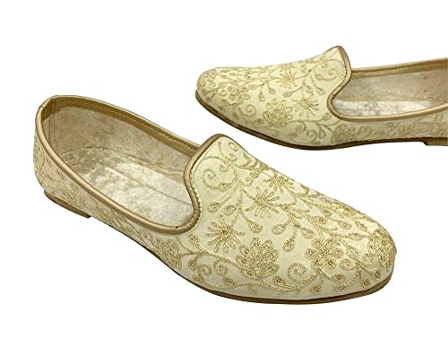 Stop n Style Cream Mens Jutti Sherwani Shoes Men Indian Wedding Handmade Ethnic Mojari Punjabi Juti3