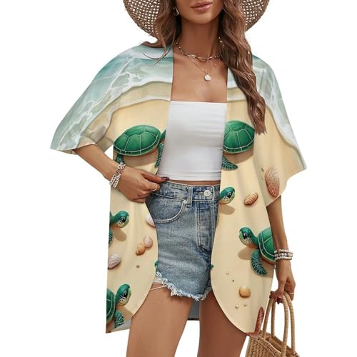 2025 Women's Girls Spring Layering Cardigan Open Front Half Sleeve Cover Ups