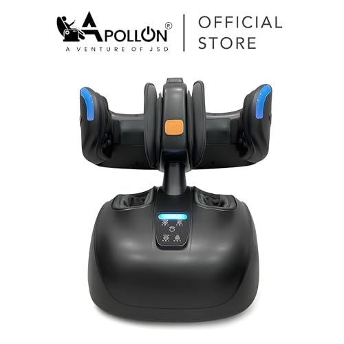 Image of Apollon Onknee3 Detachable Leg, foot, Calves, Arms, knee & Thigh massager, 3 Level Therma Flow Heating Therapy, With 3 Levels of Intensity, 3 Level Robotic Reflexology, 3 Auto Modes, latest Accupressure Massage Nodes, Adaptive strength & accuracy control, With 360 full Wrap Airbags,