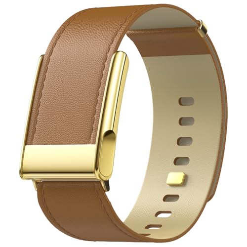 Anpzband Leather-Bands for Whoop-5.0 One/Peak/Life - Nobility Fashion Genuine Leather Rugged Durable Adjustable Replacement Comfortable Straps for Men Women(Not for Whoop 4.0/3.0)