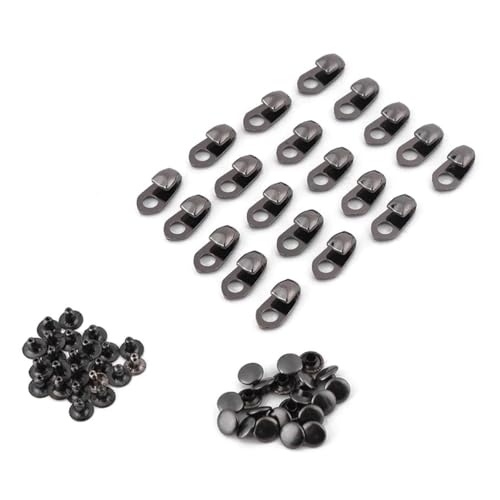 WANGCL 20 Pcs Ganchos Para Cordones De Botas Hebillas Para Cordones Remaches De Cuero Doble Remache Decoración Para Reparación Zapatos De Senderismo Escalada Trabajo Botas De Montaña Exterior