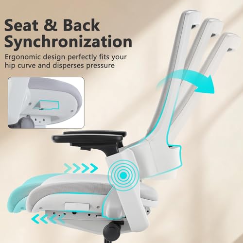 Image of CLATINA Office Chair Swivel Executive Chair, Adjustable Ergonomic Computer Chair with 3D Armrest and Lumbar Support, Mesh Backrest Task Chair for Home Office Conference Room Studio, 2 Pack