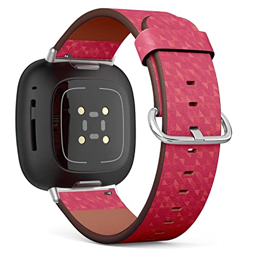 CJBROES Replacement Leather Watch Band, Compatible with Fitbit Versa 3 and Fitbit Sense of Wristband Bracelet Accessory - Pattern Design