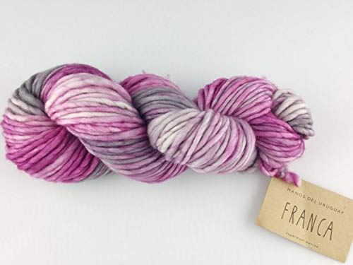 Manos Del Uruguay Franca FR18 Hortensia - Hand Dyed Chunky Yarn, pink - Image 2