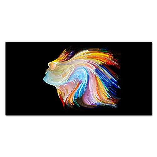 Tableau en verre acrylique 100x50cm Graphique Féminin decoration murale salon